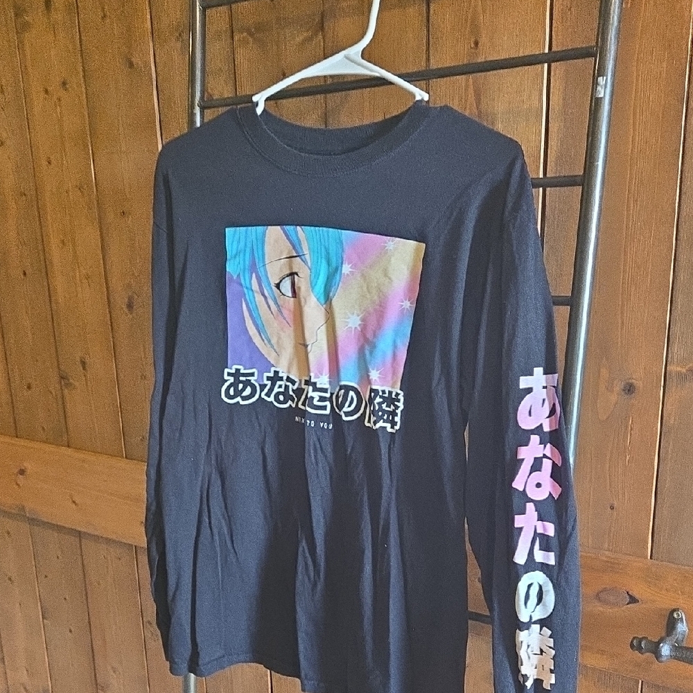 Black Graphic Long Sleeve Tee